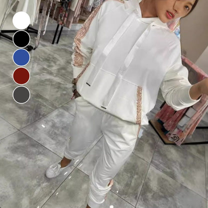 🎁 Hot Sale 49% OFF 🔥Women’s Drawstring Hooded Tops ＆ Pants 2-Piece Set