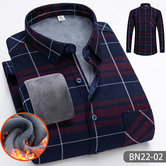 🎁Limited-time offer ⏰£20.99 Autumn and winter men's casual thickened warm shirts