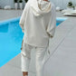 💕What should I wear tomorrow?💕Women's Two-Piece Solid Color Hooded Sweatshirt Set