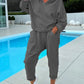 💕What should I wear tomorrow?💕Women's Two-Piece Solid Color Hooded Sweatshirt Set