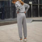 💥Hot Sale 49% OFF🔥Women's Casual Sporty 2-Piece Set - Half-Zipper Lapel Top & Matching Jogger