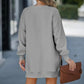 🎁 Hot Sale 49% OFF 🔥Long Sleeve Pullover Zipper Slit Casual Sweatshirt Dress