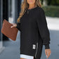 🎁 Hot Sale 49% OFF 🔥Long Sleeve Pullover Zipper Slit Casual Sweatshirt Dress
