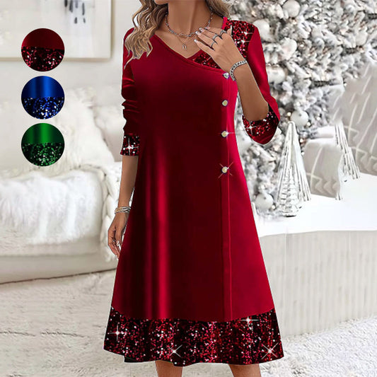 💖Sequin A-Line Midi Dress for Women