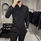 💕Buy 2 get extra 8% off 💕Men's Slim-Fit Striped Long-Sleeve Shirt