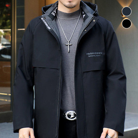 🔥Limited Time 50% Off 🔥Men's Winter Hooded Warm Faux Fur Lined Parka Coat