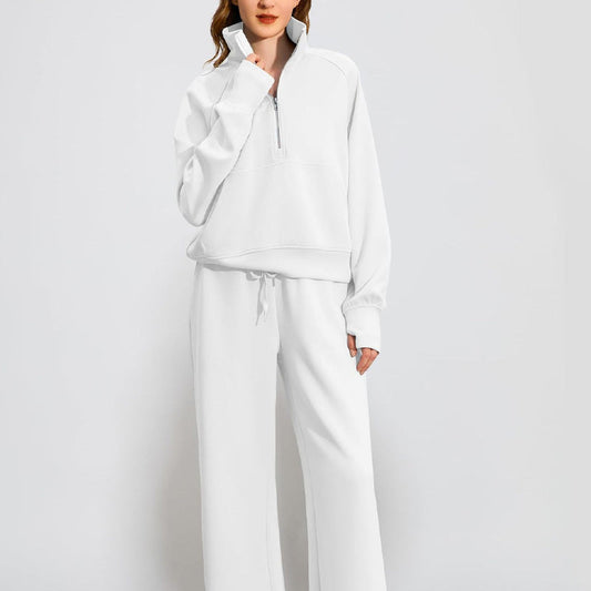 ✨Autumn Specials 49%OFF🔥 Women’s High-Neck Zip-Up Pullover and Wide-Leg Pants Set