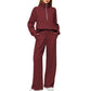 ✨Autumn Specials 49%OFF🔥 Women’s High-Neck Zip-Up Pullover and Wide-Leg Pants Set