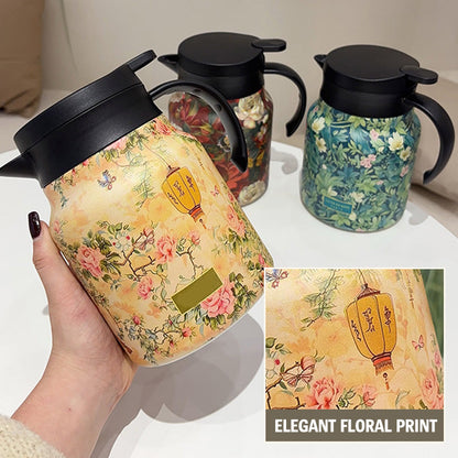 🥳2026 HOT SALE🥳💞50K+ SOLD!🌿🍵 Flash Sale 50% Off! Insulated Teapot with Strainer – Brew whole leaf tea freely. Stays hot for hours, pours perfectly. Your quiet moment companion. 🍂☕