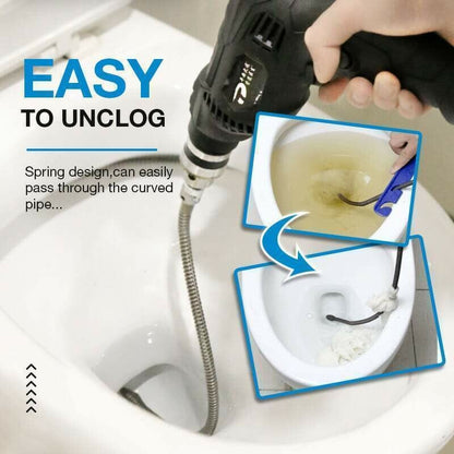Electric drain cleaning spring succeeds