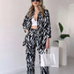 🌸Spring Specials🌸Chic Women's Zebra Print Shirt & Pants Set