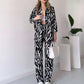 🌸Spring Specials🌸Chic Women's Zebra Print Shirt & Pants Set