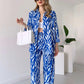 🌸Spring Specials🌸Chic Women's Zebra Print Shirt & Pants Set