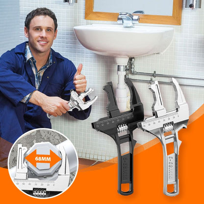 🔥Reversible Sink Wrench With 6-68mm Jaw Opening