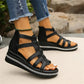 👡Wedge sandals with rhinestone decoration