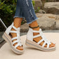 👡Wedge sandals with rhinestone decoration