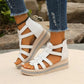 👡Wedge sandals with rhinestone decoration