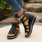 👡Wedge sandals with rhinestone decoration