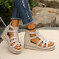👡Wedge sandals with rhinestone decoration