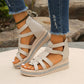 👡Wedge sandals with rhinestone decoration
