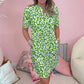 💖Limited Sale 49% OFF💖Women's Casual Short Sleeve V-Neck Printed Dress