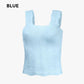 🎁 Hot Sale 49% OFF🌸 Women's Wide Strap Square Neck Short Flower Sports Tank Top – Comfort Meets Style! ✨