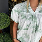 Women’s Printed V-Neck Blouse