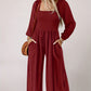 🎉🛍️Hot Promotion 50% OFF💃2025 New Women's Casual Long Sleeve Wide Leg Pants Jumpsuit