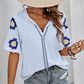 💝Limited Sale 49% OFF🔥Women's Elegant V-Neck Embroidered Floral Blouse