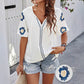 💝Limited Sale 49% OFF🔥Women's Elegant V-Neck Embroidered Floral Blouse