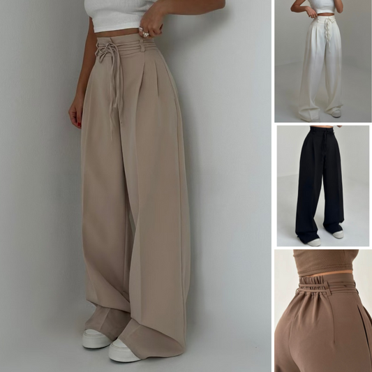 🎉2025 New Products Hot Sale✨Women’s Solid Color High-Waist Straight-Leg Pants