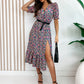 💕What should I wear tomorrow?💕Women's Printed V-Neck Split Midi Dresses