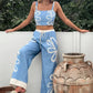 🌸Spring Specials💐Printed Sleeveless Top & Wide-Leg Pants Set