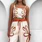 🌸Spring Specials💐Printed Sleeveless Top & Wide-Leg Pants Set
