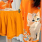 🎁 Hot Sale 49% OFF 🔥Cute Cat Print Breathable Dress
