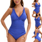 🎁Hot Sale 49%OFF🔥Women's Ruched V-Neck One-Piece Swimsuit
