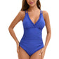 🎁Hot Sale 49%OFF🔥Women's Ruched V-Neck One-Piece Swimsuit
