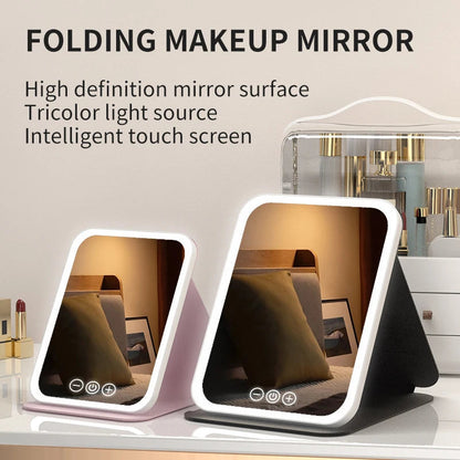 🎉Hot Sale 49% OFF🎉LED Portable Folding Makeup Mirror