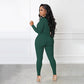 🎉2025 New Products Hot Sale✨Solid Color Half Zip Seamless Jumpsuit