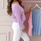 🏖️Summer Hot Sale 49% OFF🌼Women's Loose Off Shoulder Long Sleeve Top