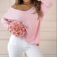 🏖️Summer Hot Sale 49% OFF🌼Women's Loose Off Shoulder Long Sleeve Top