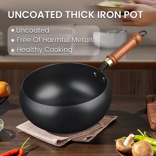 🔥Hot Sale 49% OFF🔥Uncoated Thick Iron Pot