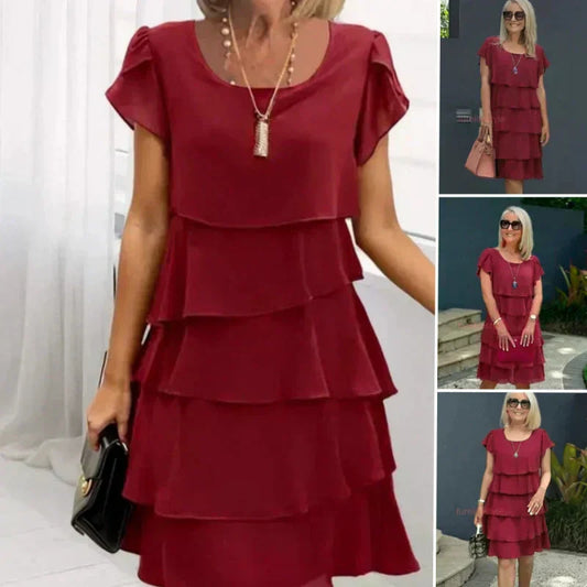 🎉Hot Sale 49% OFF🎉  Women's Casual Wave Cut Ruffle Dress