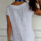 🏖️Summer Hot Sale 49% OFF🌼Women's Round Neck Short Sleeve Cotton Linen Dress