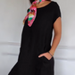 🏖️Summer Hot Sale 49% OFF🌼Women's Round Neck Short Sleeve Cotton Linen Dress