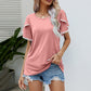 🎁 Hot Sale 49% OFF 🔥Women's Casual Round Neck T-Shirt with Pom-Pom Trim Sleeves
