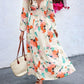 💃Hot Sale 49% OFF🎁LUNE Random Print Deep V-Neck Lantern Sleeve Gathered Waist Dress