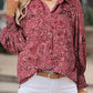 🎉2025 New Products Hot Sale✨Women’s Printed Button-Down Shirt with Lantern Long Sleeves
