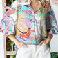 🎉2025 New Products Hot Sale✨Women’s Printed Button-Down Shirt with Lantern Long Sleeves