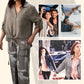 🎉2025 New Products Hot Sale✨Women's Fashion Loose Cardigan Shirt & High Waist Pants Two Piece Set